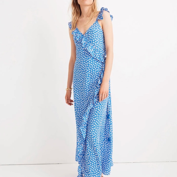 Madewell Ruffled Wrap Maxi Dress in Mini Daisy - Picture 6 of 6